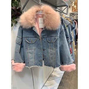 2 IN 1 JEAN JACKET WITH FULLY DETACHABLE FAUX FUR